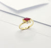 JR0674R - Marquise Ruby & Diamond Ring Set in 18 Karat Gold Setting