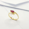 JR0674R - Marquise Ruby & Diamond Ring Set in 18 Karat Gold Setting