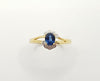 SJ1326 - Blue Sapphire with Diamond Ring Set in 18 Karat Gold Settings