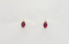 JE0367T - Ruby & Diamond Earrings Set in 18 Karat Gold Setting