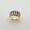 SJ1310 - Blue Sapphire with Diamond Ring Set in 18 Karat Gold Settings