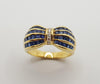 SJ1309 - Blue Sapphire with Diamond Ring Set in 18 Karat Gold Settings