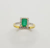 SJ1211 - Emerald with Diamond Ring Set in 18 Karat Gold Settings