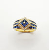 SJ1176 - Blue Sapphire with Diamond Ring Set in 18 Karat Gold Settings