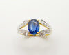 SJ1326 - Blue Sapphire with Diamond Ring Set in 18 Karat Gold Settings
