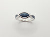 JR0230P - Blue Sapphire & Diamond Ring Set in 18 Karat White Gold Setting