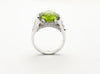 SJ1160 - Peridot with Diamond Ring Set in 18 Karat White Gold Settings