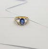 SJ1326 - Blue Sapphire with Diamond Ring Set in 18 Karat Gold Settings