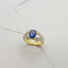 SJ1326 - Blue Sapphire with Diamond Ring Set in 18 Karat Gold Settings