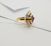 JR0221P - Ruby & Diamond Ring Set in 18 Karat Gold Settings