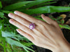 SJ1291 - Pink Sapphire with Diamond Ring Set in 18 Karat White Gold Settings