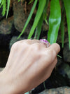 SJ1291 - Pink Sapphire with Diamond Ring Set in 18 Karat White Gold Settings