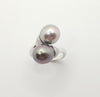 JRB4027 - Tahitian South Sea Pearl & Diamond Ring Set in 18 Karat White Gold Setting
