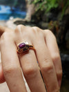 SJ1787 - Star Ruby Ring Set in 18 Karat Rose Gold Settings