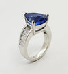 SJ1232 - GIA Certified 7cts Ceylon Blue Sapphire with Diamond Ring Set in Platinum