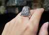 SJ1276 - Brown Diamond, Yellow Diamond, Diamond and Eagle Ring in 18K White Gold
