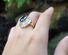 SJ1286 - GIA Certified Unheated 5 Cts Blue Sapphire with Diamond Ring in 18 Karat Gold