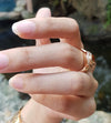 SJ1326 - Imperial Topaz with Brown Diamond Ring Set in 18 Karat Rose Gold Settings