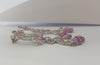 SJ1146 - Pink Sapphire with Diamond Earrings Set in 18 Karat White Gold Settings