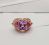 JR0327P - Kunzite & Pink Sapphire Ring Set 18 Karat Rose Gold Setting