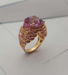 JR0327P - Kunzite & Pink Sapphire Ring Set 18 Karat Rose Gold Setting