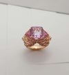 JR0327P - Kunzite & Pink Sapphire Ring Set 18 Karat Rose Gold Setting