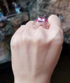 JR0327P - Kunzite & Pink Sapphire Ring Set 18 Karat Rose Gold Setting