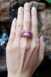 JR0327P - Kunzite & Pink Sapphire Ring Set 18 Karat Rose Gold Setting