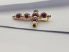 SJ2949 - Cabochon Ruby with Diamond Pendant set in 18 Karat Gold Settings