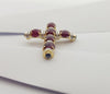SJ2949 - Cabochon Ruby with Diamond Pendant set in 18 Karat Gold Settings