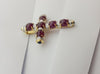 SJ2949 - Cabochon Ruby with Diamond Pendant set in 18 Karat Gold Settings
