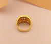 SJ2172 - Blue Sapphire with Ruby and Diamond Elephant Ring Set in 18 Karat Gold Settings