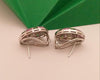 SJ1873 - Tsavorite with Pink Sapphire Sea Shell Earrings Set in 18 Karat White Gold