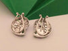 SJ1873 - Tsavorite with Pink Sapphire Sea Shell Earrings Set in 18 Karat White Gold