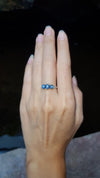 JR0308P - Blue Star Sapphire & Diamond Ring Set in 18 Karat White Gold Setting