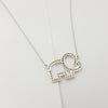 SJ3165 - Yellow Sapphire Elephant Necklace set in Silver Settings