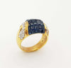 SJ2938 - Blue Sapphire with Diamond Ring Set in 18 Karat Gold Settings