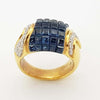SJ2938 - Blue Sapphire with Diamond Ring Set in 18 Karat Gold Settings