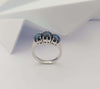 SJ2866 - Blue Star Sapphire with Diamond Ring Set in 18 Karat White Gold Settings