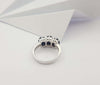 SJ2866 - Blue Star Sapphire with Diamond Ring Set in 18 Karat White Gold Settings