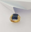 SJ2938 - Blue Sapphire with Diamond Ring Set in 18 Karat Gold Settings