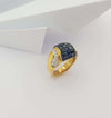 SJ2938 - Blue Sapphire with Diamond Ring Set in 18 Karat Gold Settings