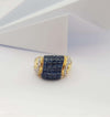 SJ2938 - Blue Sapphire with Diamond Ring Set in 18 Karat Gold Settings