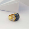 SJ2938 - Blue Sapphire with Diamond Ring Set in 18 Karat Gold Settings