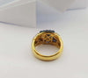 SJ2938 - Blue Sapphire with Diamond Ring Set in 18 Karat Gold Settings