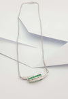 SJ2927 - Emerald with Diamond Necklace Set in 18 Karat White Gold Settings