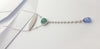 JN0009P - Emerald, Blue Sapphire and Diamond in 18 Karat White Gold Setting