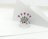 SJ3133 - Ruby and Black Diamond Ring Set in 18 Karat White Gold Settings
