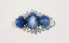 JR0040O - Blue Star Sapphire & Diamond Ring Set in 18 Karat White Gold Setting