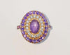 JR0148O - Purple Star Sapphire, Purple Sapphire & Diamond Ring in 18 Karat Rose Gold